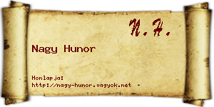 Nagy Hunor névjegykártya
