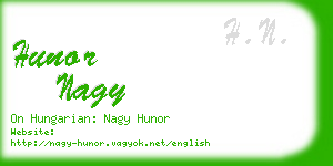 hunor nagy business card